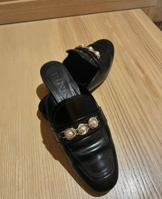 Klapki / Mule Pinko ze skory naturalnej