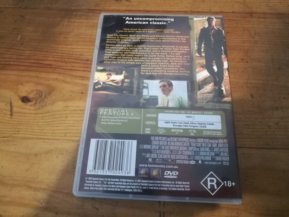 Fight Club 	filme DVD (legendagem em Português)