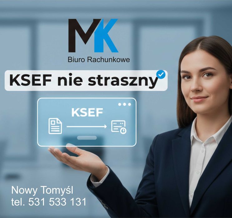 MK Biuro Rachunkowe, KSeF, Nowy Tomyśl, księgowa, certyfikat Ministra