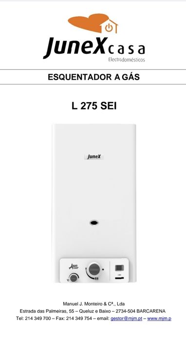 Esquentador Junex L275 SEI