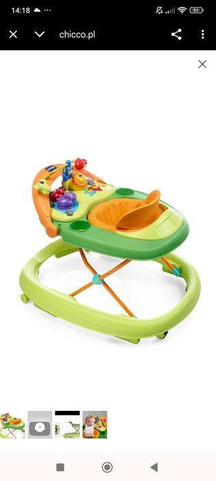 Chodzik Chicco Walky Rally green