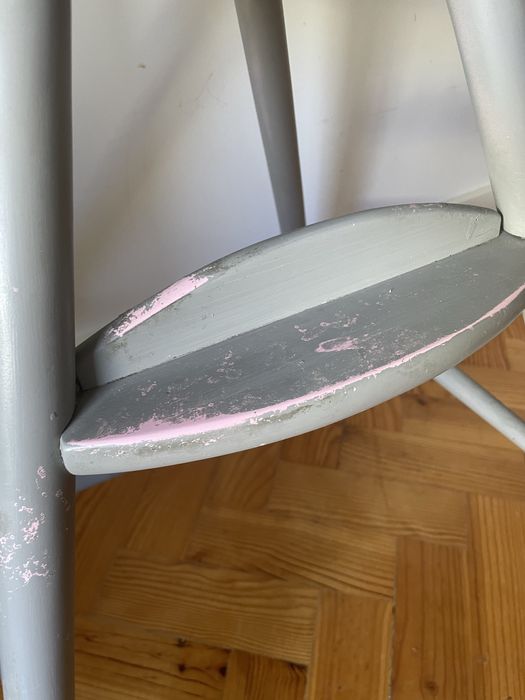 Cadeira assento alimentacao bebé madeira pintada vintage ikea