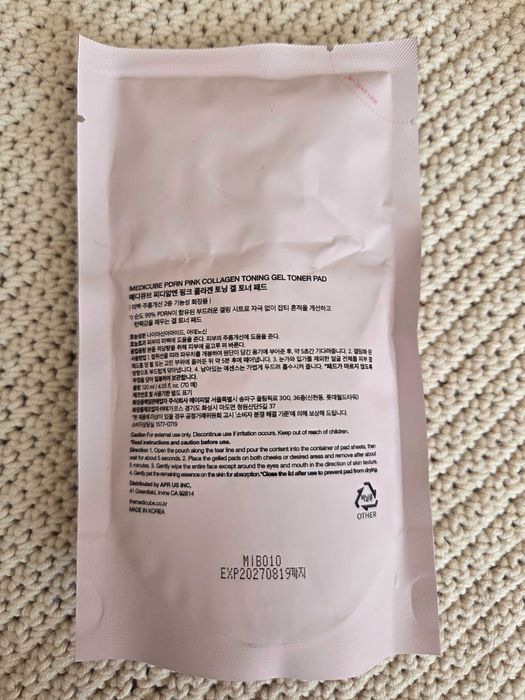 Medicube PDRN Pink Collagen Gel Toner Pad - Kolagenowe Płatki Tonujące