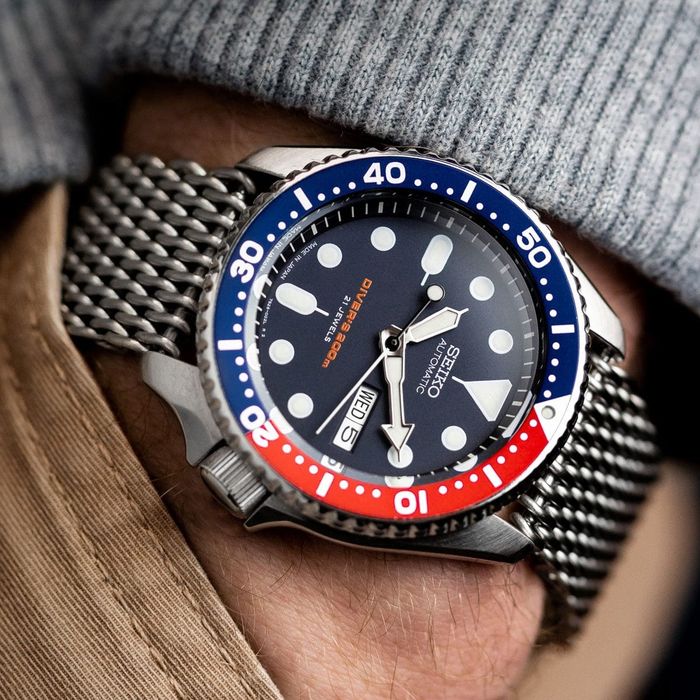 Bransoleta Mesh Shark 22 mm do zegarka Seiko SKX009