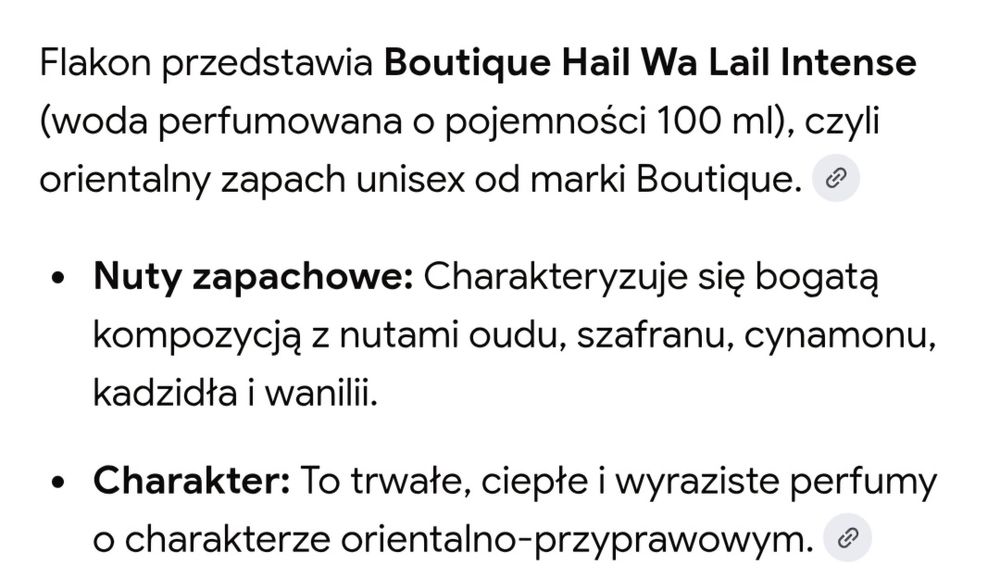 Perfumy Boutique Hail Wa Lail Intense
