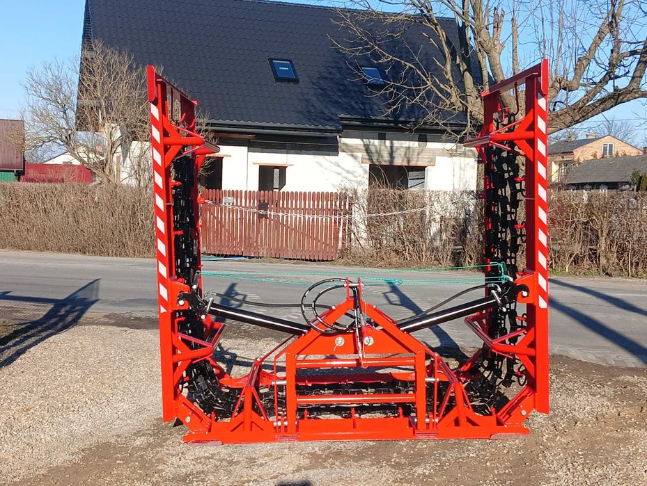 Włóka łąkowo-polowa hydrauliczna-2 siłowniki, ślizgi 5/6 METAL-TECHNIK