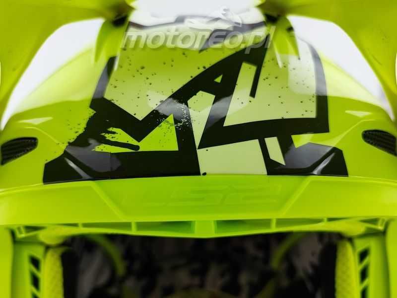 WYPRZEDAŻ Kask LS2 MX437 Fast Evo CRUSHER H-V Yellow Enduro/Cross /ATV