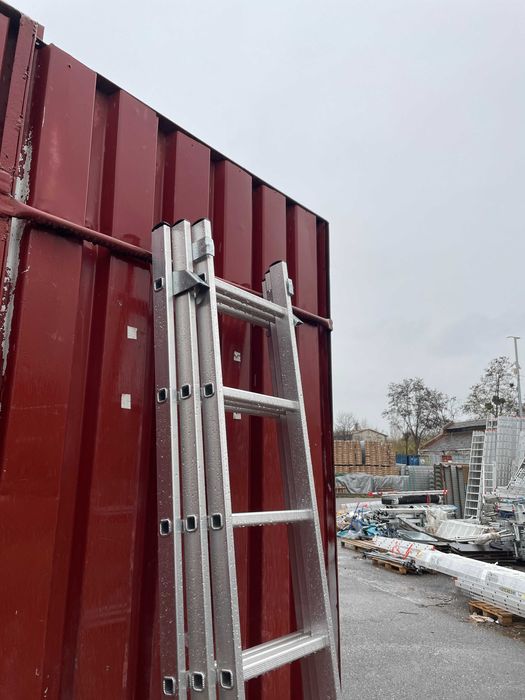 Drabina aluminiowa z opcją na schody 3x9 HIGHER 5,06m Hobby II Gat