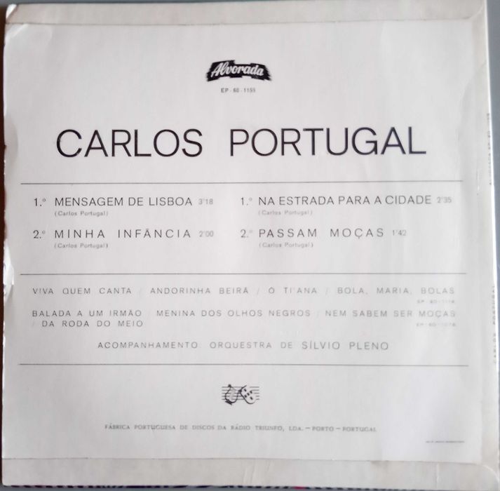 Carlos Portugal - - - - - Mensagem de Lisboa - - - - - EP