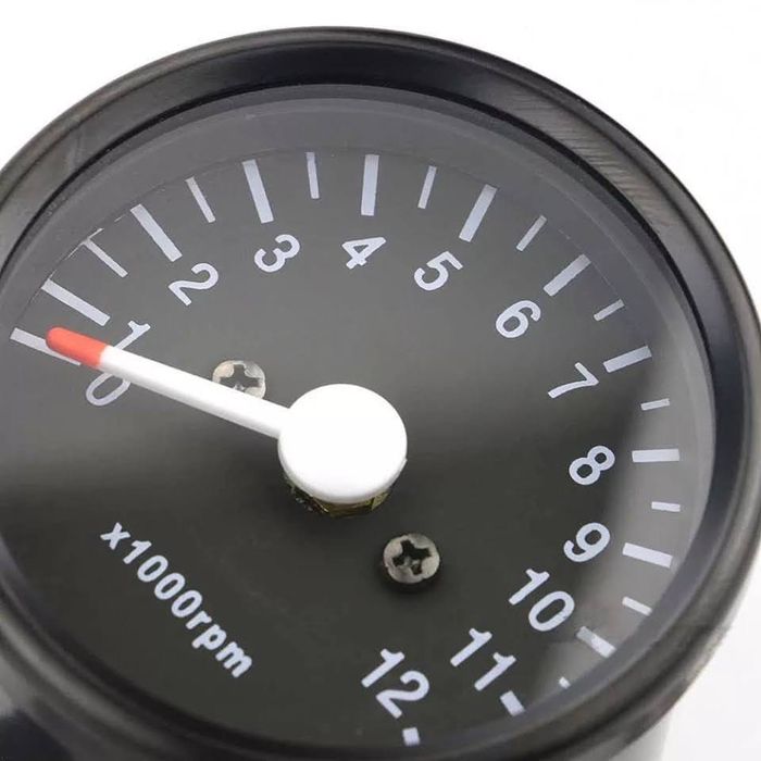 Conta-rotações tacómetro analógico universal moto 0-12000 RPM 12V
