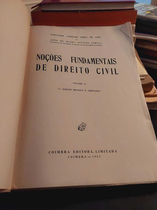 Noções Fundamentais de Direito Civil (v. II), Pires Lima e Antunes Varela