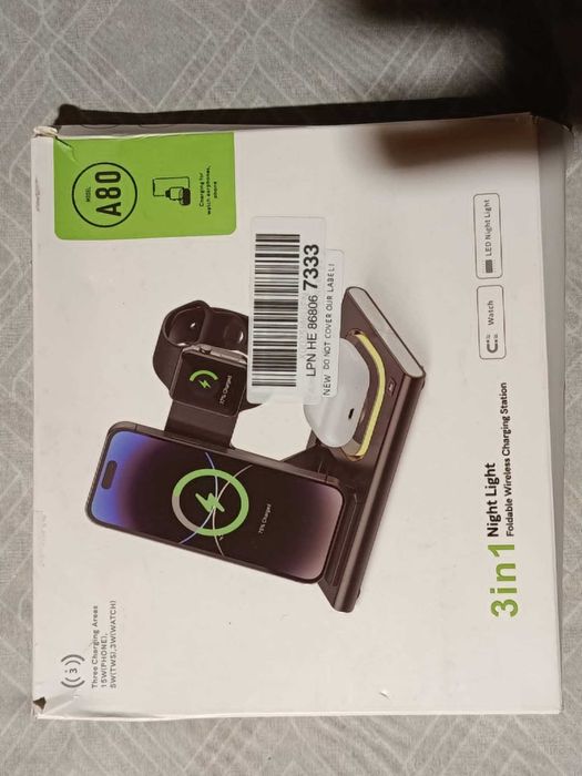 Ładowarka 3w1 (telefon,smartwatch,słuchawki)