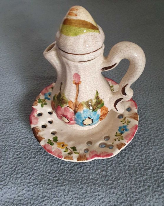 Pequeno Jarro de porcelana crackled, pintado à mão