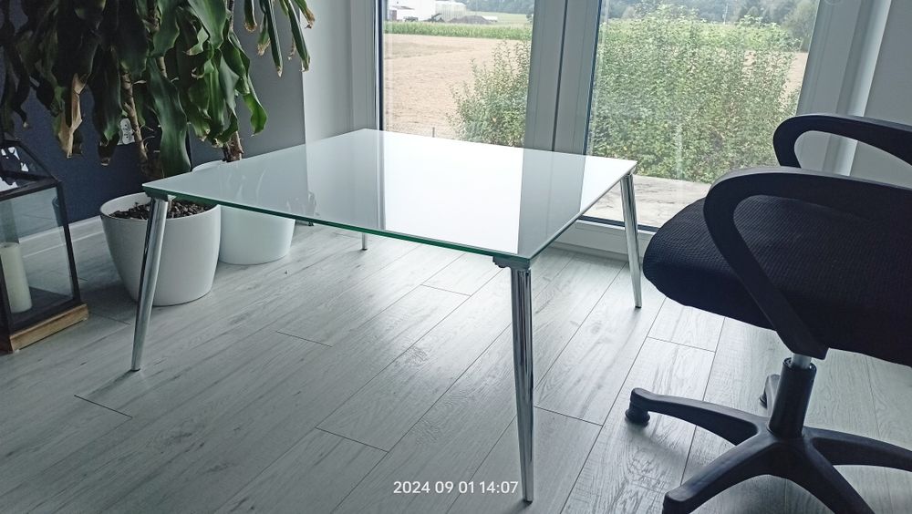 Ława stolik kawowy  szklany 80x80x40