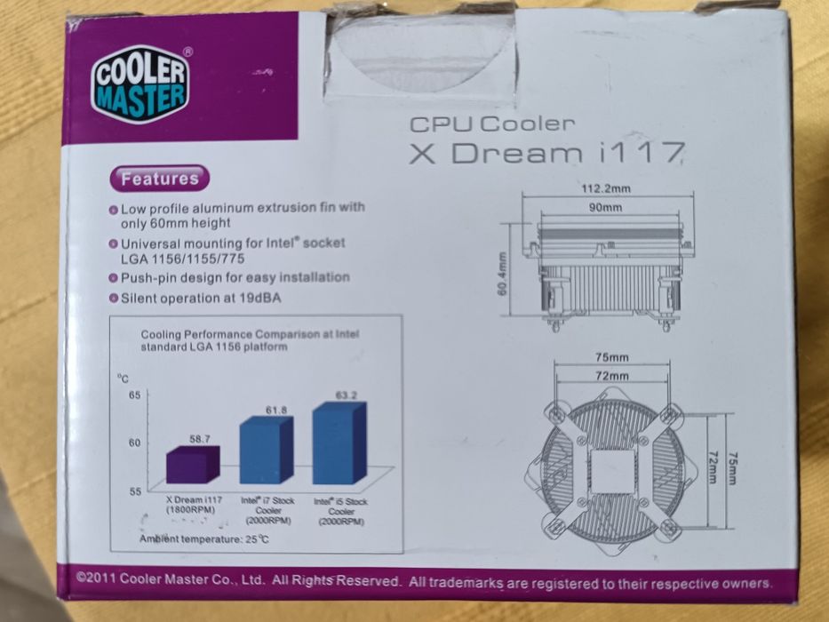 кулер Cooler Master X Dream i117 сокети: 1150; 1151; 1155; 1156; 775