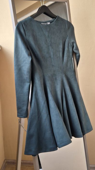 Сукня смарагдова замшева