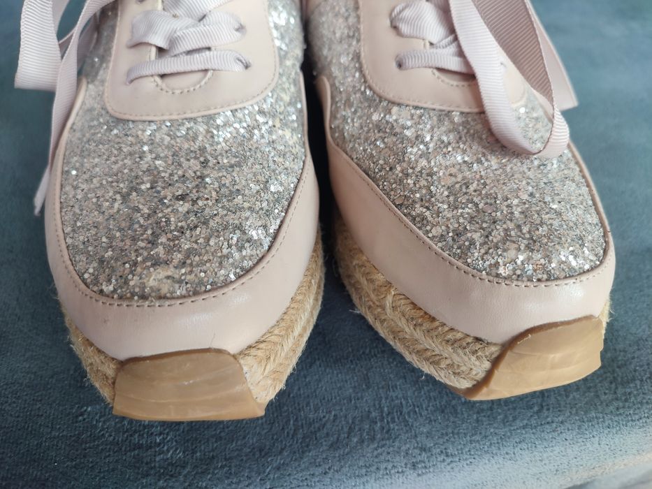 Buty Lipsy brokatowe 38 24cm.
