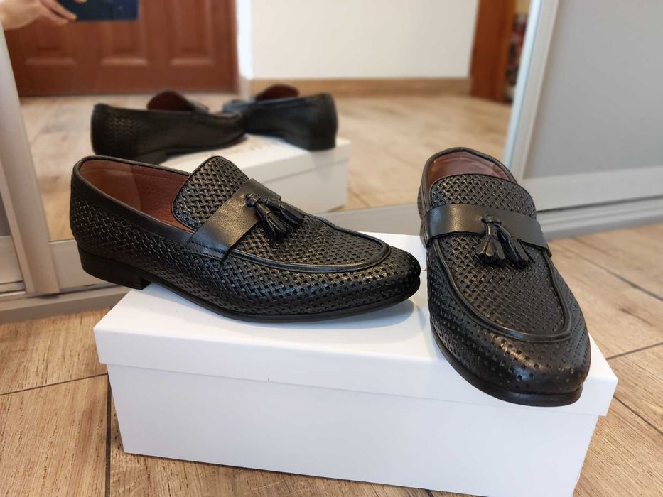 Czarne mokasyny męskie Wittchen, 41