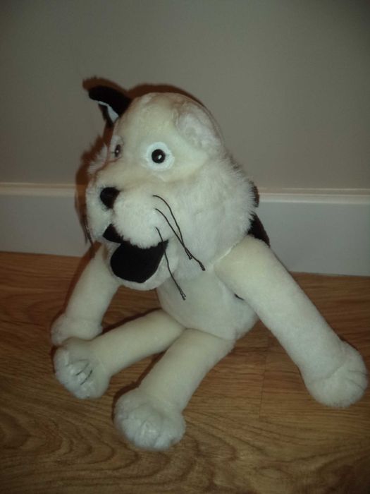 Peluche gato branco e preto