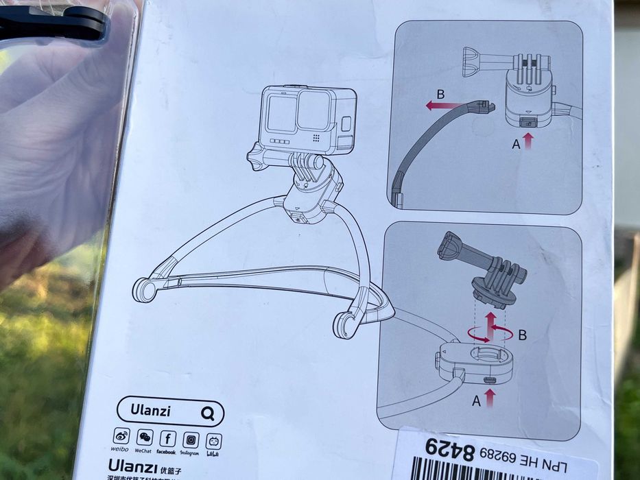 Ulanzi Go-Quick II Держатель на шею для экшн-камеры магнитное