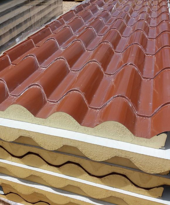 Painel Sandwich imitação de telha 40mm