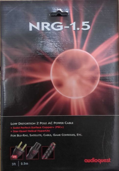 HiFi cиловий мережевий кабель Audioquest NRG-1.5 (PSC+)