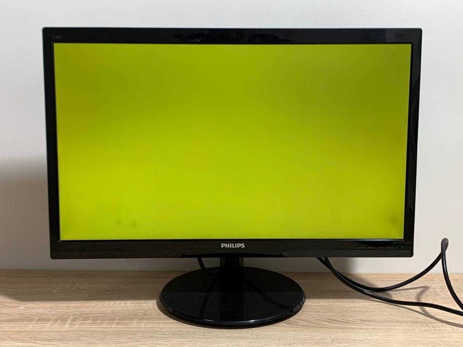Монітор 24" Philips 246V5LHAB/00, без упаковки, затертий, є засвіти"10
