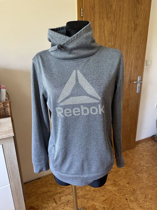 Reebok M 38 bluza szara melanż Logo napis speedwick