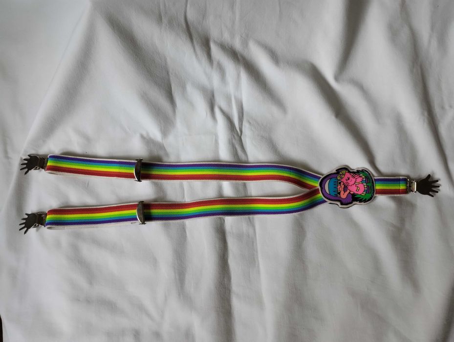 Kolorowe tęczowe szelki dziecięce