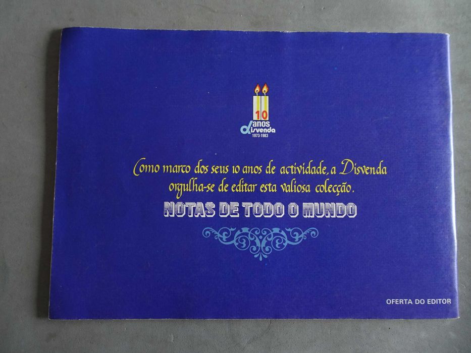 Caderneta de cromos Notas de todo o mundo América e Oceânia (Tem 31)