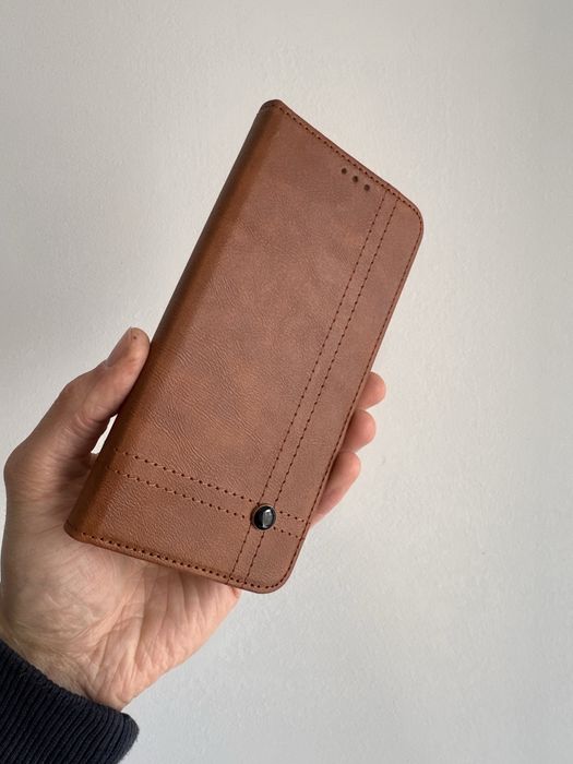 Etui z klapką zamykane brązowe do SAMSUNG GALAXY A57