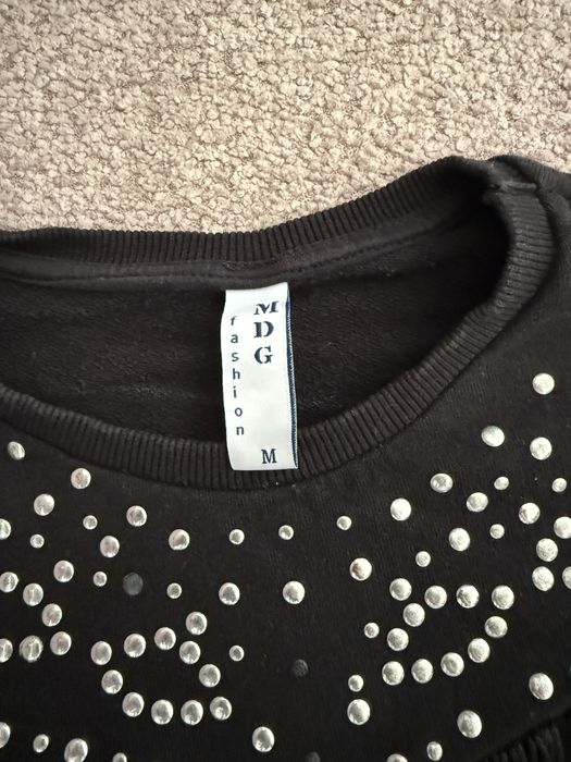 Czarna bluza dzety fredzle nietoperz xs/34 s/36