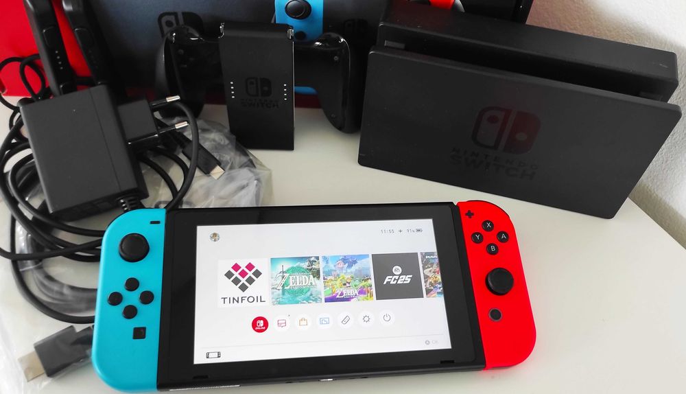 Nintendo Switch V2 - Desbloqueada CFW + Cartão 128GB