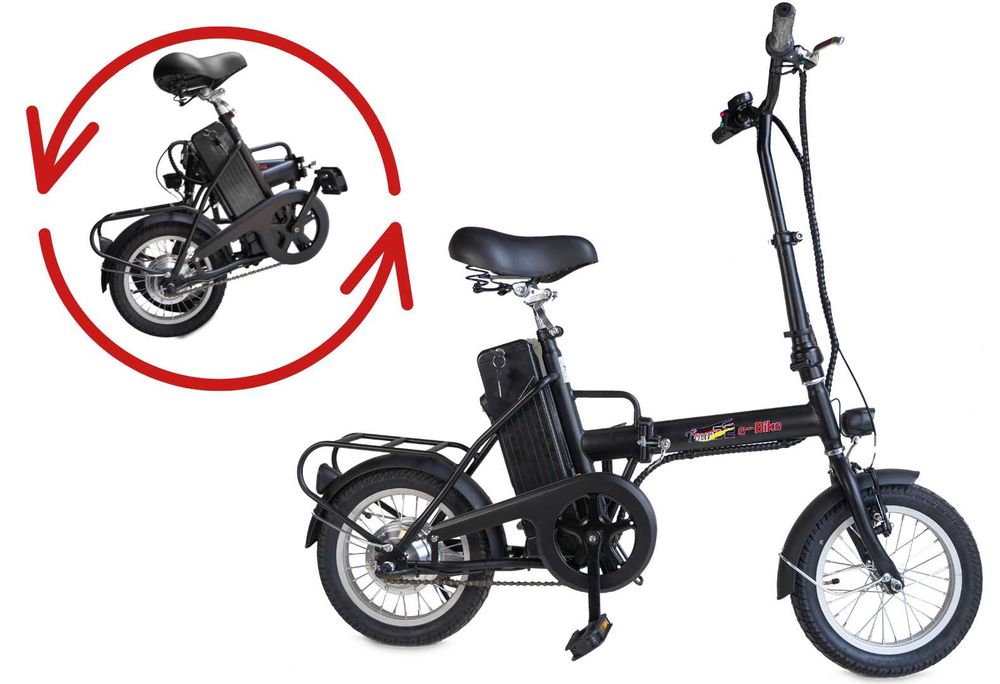 Rower Elektryczny Hybrydowy Składany 14' 250 W 24V TOURDE CAMP