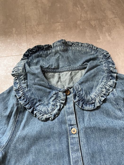 Стильна джинсова сукня zara джинсовое платье с воротником