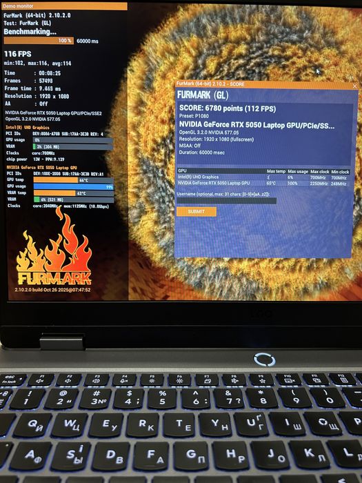 Ігровий Lenovo LOQ RTX 5050/ i5-13/ 144Hz/ RAM 24/ SSD 512 стан нового