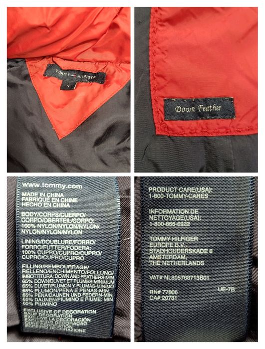 Tommy Hilfiger premium kurtka puchowa ciemnoczerwona quiet luxury old