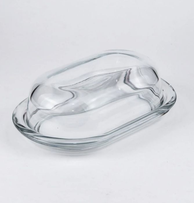 Маслянка скляна з кришкою