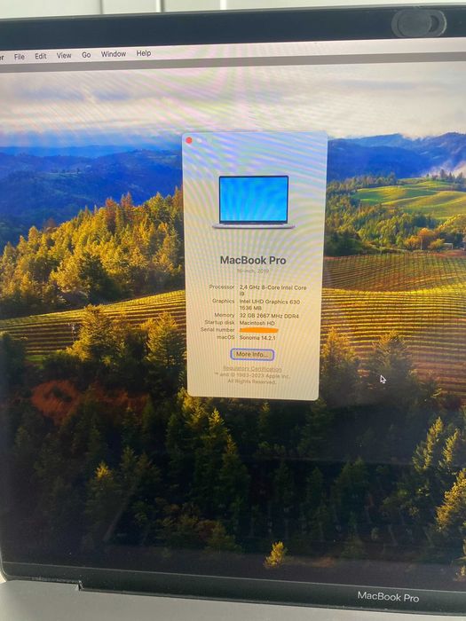 MacBook Pro 16" i9 2,4 8-Core 32Gb/2TB/Radeon5500m