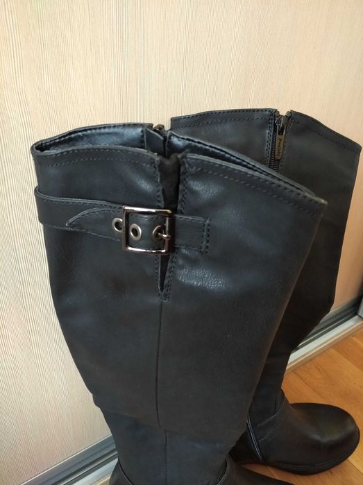 Jenny Fairy 37 nowe kozaki buty z klamrą czarne zimowe