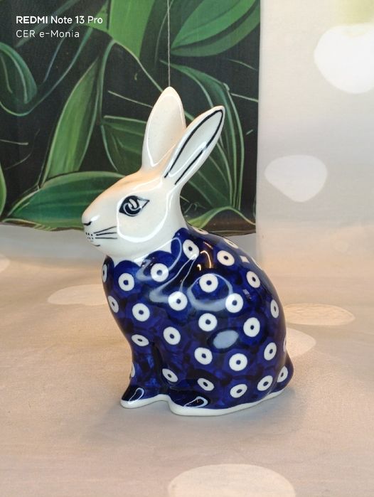 Zając ceramiczny Wielkanoc ceramika Bolesławiec