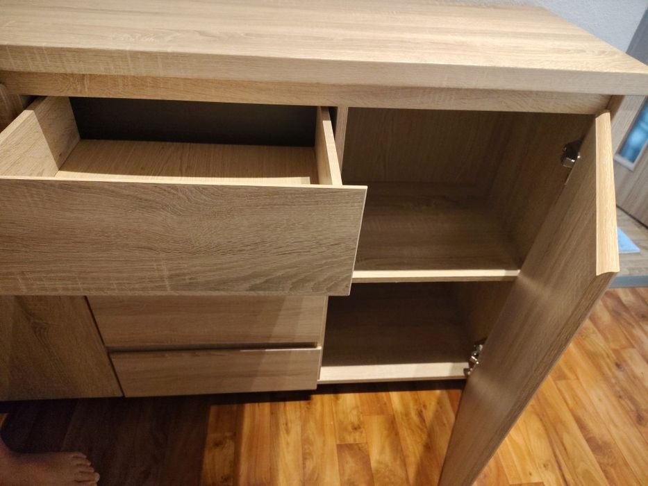 Komoda i witryna dąb sonoma