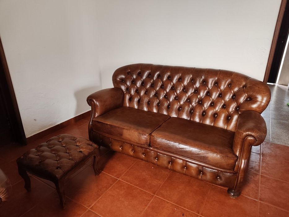 Sofá Vintage em pele