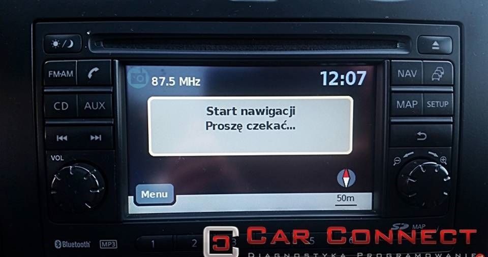 Nissan polskie menu język polski Warszawa nawigacja LCN1