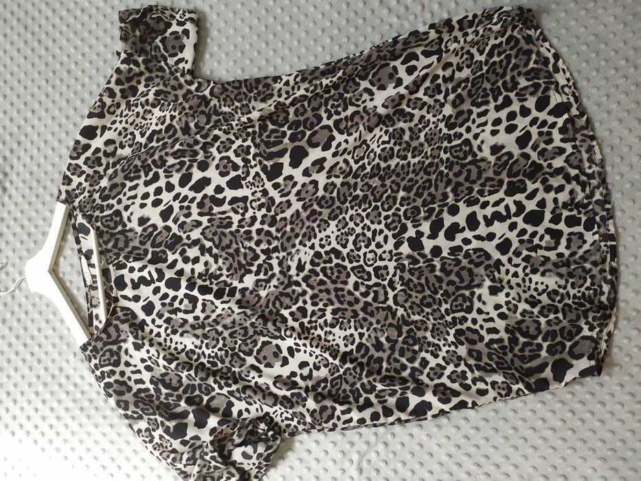 Sukienka damska w panterkę Pieces S/M tunika