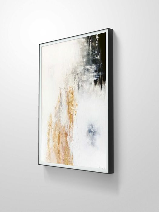 Duży obraz strukturalny na płótnie 60x80 "Chwila" / Abstrakcja Loft Modern Classic Minimalizm Modern