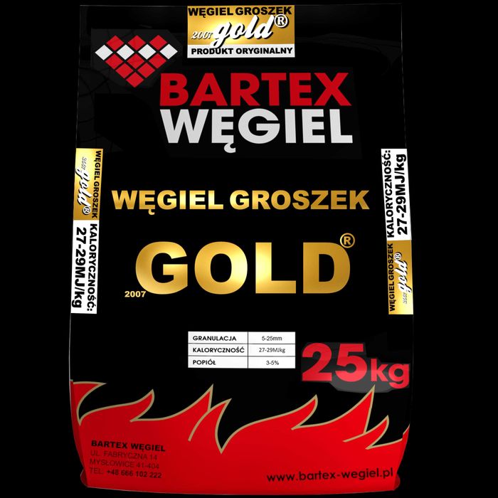 Węgiel Groszek Bartex GOLD 27-29 MJ/kg