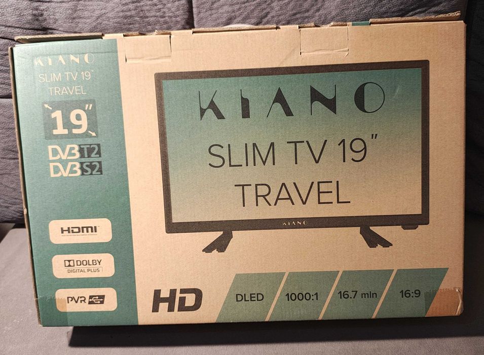 Telewizor Kiano Slim TV 19 Travel LED HD Ready 60Hz DVB-T2 do ZK