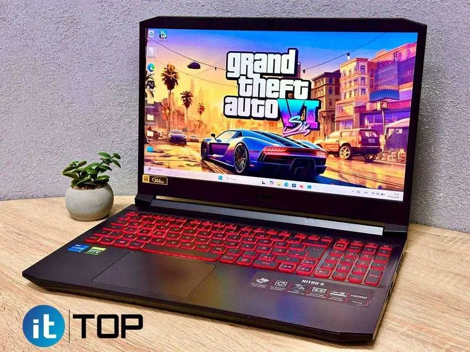 Ноутбук ігровий Acer Nitro 5 15.6" 144Hz/iNtel Core i5-11400H/16Гб DDR4/512 SSD/nVidia RTX 1650 Ti 4Gb 128Bit/ССД/Асер/інтел/Львів/Аналог 3050-ті/2060