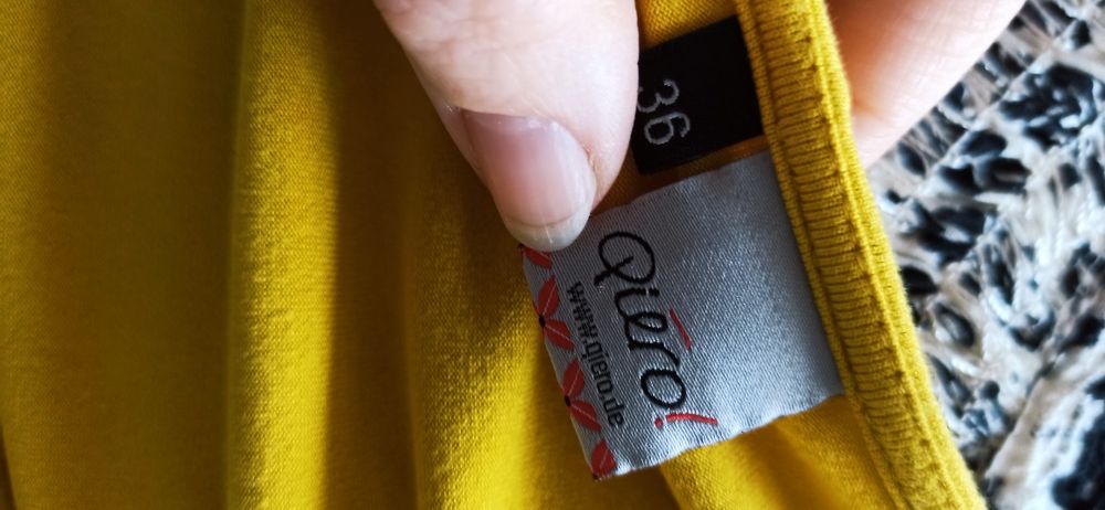 Sg Musztardowa bluzka damska 36 , S viscoza basic woda